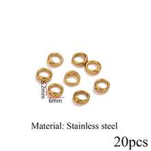 20-Piece Set Of Stainless Steel 18K Gold-Plated Double-Ring Spacer Beads, Closed-End Positioning Rings, Cord Protectors For DIY Beadwork And Bracelet/Necklace Making - Wire Guard - View 10