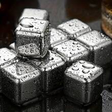 ENSSU 304 Stainless Steel Ice Cubes, Summer Cooling Tool Suitable For Whiskey And Other Beverages, Quick Freezing, Reusable, Ideal For Gifts And Celebrations - Multicolor - View 3