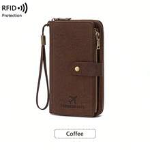 Ví đựng thẻ CHARM INFINITE thời trang tối giản có khóa kéo, ví nữ chống RFID mới, ví dài nhiều lớp dung lượng lớn có khóa kéo và dây đeo cổ tay, ví đa năng đựng hộ chiếu, vé máy bay, thẻ tín dụng, tiền mặt, tiền xu, chìa khóa, ví đựng tiền xu siêu mỏng nhẹ dùng hàng ngày. - Nhiều màu - Xem 20