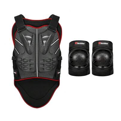 1 Motorcycle Protective Gear Anti Fall Protection Elbow Protection Off-Road Motorcycle Protective Equipment Outdoor Sports Riding Protective Gear Chest Back Elbow Protection Essential Gift For Male And Female Riders