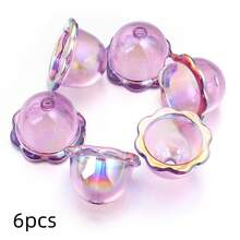 6pcs Durable And Stylish Acrylic UV Plated Bell Charms For DIY Jewelry Making - Bell - View 9