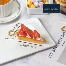 独特甜甜圈面包咖啡手机挂件 可爱创意仿真食物吊坠钥匙扣 奢华手机挂绳 - 彩色 - 查看 5