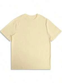 1pc Summer Outfits 100 Percent Cotton Graphic T Shirts Men Clothes Summer Tops Men Shirt Playeras De Hombre Machine Washable Casual Streetwear For Gym, Beach & Casual Attire - Comfort Fit Short Sleeve Round Neck Top, Ideal For Gifting And Pairs Perfectly With Jeans, Casual Pants And Shorts. - Vàng kem - Xem 9