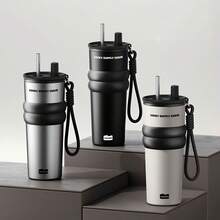 1个大容量冰杯，带不锈钢吸管，保温杯带茶漏，便携式车载咖啡杯，车载杯，冰杯，高档316不锈钢冰杯，通用陶瓷内胆保温杯，简约时尚吸管水杯，促销礼品，会议礼品，福利礼品，节日礼品，奖品纪念品，其他 - 彩色 - 查看 6