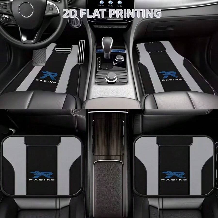 4pcs Premium Car Floor Mats - Crystal Velvet Material, Easy To Clean, Front & Rear Seat Mat Set, Suitable For Trucks, Sedans & SUVs, Anti-Mud & Snow, All-Weather, Easy Installation - Four-piece Set Of Floor Mats - View 1
