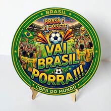 Round MDF Decorative Plaque 20cm Brazil World Cup + Stand - Copa02 - View 2