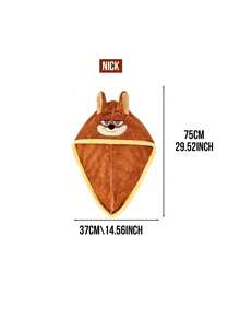 朱迪和尼克卡通动物城设计吸水速干柔软超细纤维防滑舒适轻便亲肤可重复使用可水洗干发巾帽，适合沐浴后、旅行、SPA和日常使用，是《疯狂动物城》粉丝的理想礼物。 - 彩色 - 查看 13