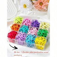 100pcs Cute Y2K Five-Pointed Star BB Hair Clips, Metallic Star Adorable Hair Accessories - Girls Y2K Five-Pointed Star Snap Clips, Non-Slip, Women's Accessories - Suitable For Daily, Party, Dopamine Colorful Party Main Character Random Color Combination Mixed Set Claw Clips Hair Claws Hair Barrettes, Hair Slide, School Stuff, College, Set, Head Accessories, Hairpin - 彩色 - 查看 5