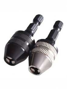 Quick Change Drill Chuck Adapter - Keyless Drill Chuck With 1/4" Hex Shank, Combines Impact Driver And Screwdriver Functions, Easily Converts For Drill Bit Replacement - A - View 10