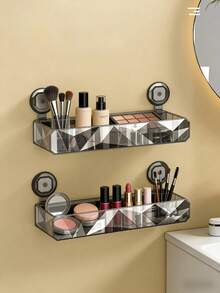 吸盘式浴室置物架，壁挂式储物架，无需钻孔的浴室墙面收纳架 - 彩色 - 查看 3