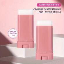 2PCS Hair Wax Stick, Hair Slick Back Stick For Women And Kids, Anti-Frizz And Fly Away Hair Tamer, Hair Finishing Slick Stick For Flyaways, All Day Hold Styling Product For Smoothing Hair Strands - Pink - View 11