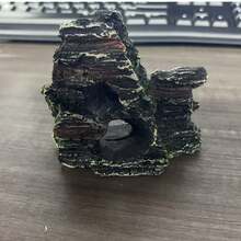 苔蘚覆蓋人造岩洞設計－魚蝦躲藏處＋水下景觀佈置－優質樹脂工藝搭配逼真人造苔蘚－適用於魚、蝦及其他水生生物棲息地裝飾 - A - 查看 7