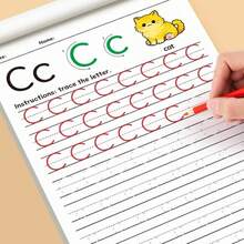 One A-Z Alphabet Practice Book, 32-Page English Calligraphy Copybook, English Handwriting Exercise Notebook. Perfect For Students As Stationery And School Learning Supplies, And An Ideal Gift For The Back-To-School Season, Christmas, Study Rewards, Festivals And Birthdays. - A - View 5