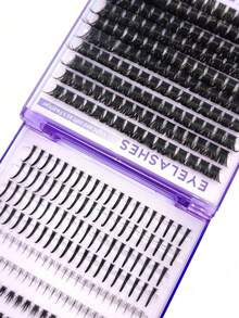 18 Rows D DD Curl Lash Clusters Kit 100D 80D 60D With Lash Spikes & Bottom Lashes DIY Eyelash Extensions - C - View 3