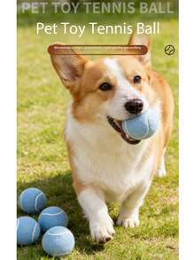Bộ 3 quả bóng tennis đàn hồi kích thước 26cm x 11cm cho chó, đồ chơi gặm nhai cho thú cưng, bóng huấn luyện bằng cao su, chống cắn và chống rách, độ đàn hồi tốt, giúp mài răng và giảm buồn chán, chất liệu vải nỉ, độ đàn hồi tốt, nhẹ và dễ mang theo. - Nhiều màu - Xem 2