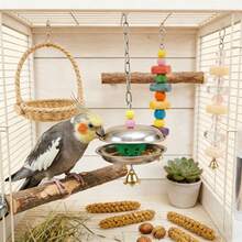 1pc Large Bell Parrot Chewing Toy, Interactive Stainless Steel Bell Bird Toy To Relieve Boredom, Suitable For Parrot And Small Bird Cage Accessories - View 13