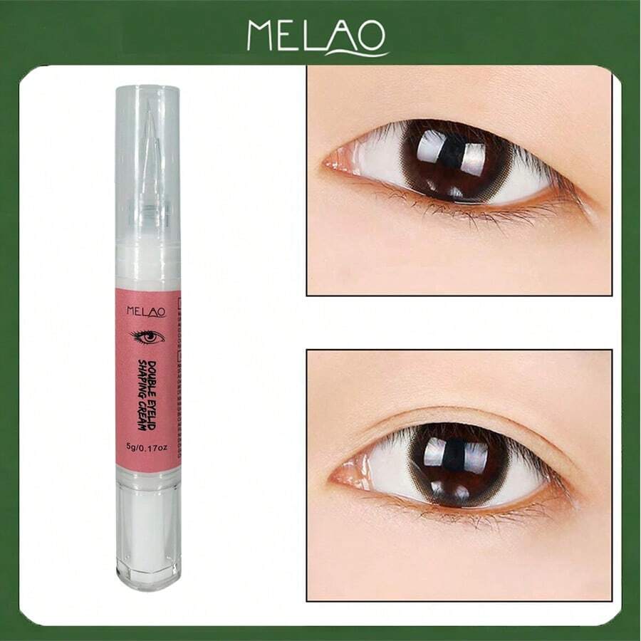 MELAO 双眼皮塑形霜，5克/0.17盎司，眼部提拉霜，即刻提升眼部神采，打造明显双眼皮褶皱，防水，效果自然 - 5g - 查看 1