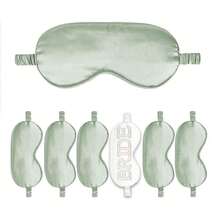 7件装缎面眼罩丝绸睡眠眼罩丝滑遮光眼罩睡眠眼罩眼罩婚礼新娘礼物旅行小憩 - BRIDE眼罩 - 查看 2