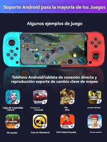 1 pieza Controlador de juegos móviles expandible, compatible con Apple/Android/PC/Switch/PS3/4, externo para juegos móviles como simuladores, inalámbrico de mano para King Of Glory/otros juegos - Multicolor - Ver 6
