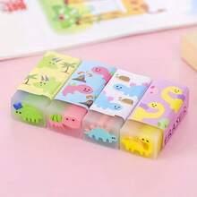 6 cục tẩy hình trái cây, rau củ và động vật hoạt hình dễ thương, hình khối, không để lại dấu vết, văn phòng phẩm có thể cắt được dành cho học sinh. - Nhiều kiểu dáng - Xem 6