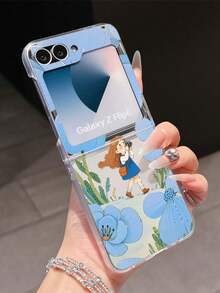 1个时尚简约磨砂PC材质可爱花朵卡通元素折叠手机壳，可保护手机并防止跌落，适用于：三星Galaxy Zflip 3/Zflip 4/Zflip 5/Zflip 6/Zflip 7/ Find N3 Flip/ Razr 50 Ultra/ Razr 60 Ultra/ 60/ Lola Razr 50/小米MIX Flip/Galaxy Z Flip7 FE - 無色 - 查看 6