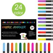 返校季及布料DIY绘画笔，纺织马克笔，6/8/12/24/30色可选，防渗色，防褪色，适用于衣物，布料DIY装饰马克笔，纺织专用永久性马克笔，多尺寸布料绘画笔，防水，不褪色，适用于衣物/布料，防渗色布料绘画，服装涂鸦纺织笔 - DIY織物彩繪筆 - 查看 21