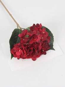 1 bông hoa cẩm tú cầu giả màu đỏ tía, hoa cẩm tú cầu nhân tạo chất lượng cao, thích hợp để tự làm bó hoa cưới, trang trí tiệc, phòng khách, nhà bếp, sân vườn, khách sạn, văn phòng, ngày Valentine, ngày của Mẹ, Tết Nguyên đán, quà sinh nhật, phông nền đám cưới, vòng hoa tự làm, bó hoa cô dâu, quà tặng cho bé gái - Màu Đỏ Sâu - Xem 6