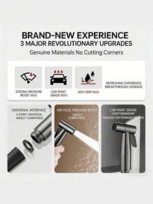 2026新款四件套喷枪套装 - 多功能洗车喷枪、厕所清洁及个人护理工具、浴室配件，配备59.06英寸软管和安装支架，节水高压 - 彩色 - 查看 10