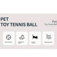 Bộ 3 quả bóng tennis đàn hồi kích thước 26cm x 11cm cho chó, đồ chơi gặm nhai cho thú cưng, bóng huấn luyện bằng cao su, chống cắn và chống rách, độ đàn hồi tốt, giúp mài răng và giảm buồn chán, chất liệu vải nỉ, độ đàn hồi tốt, nhẹ và dễ mang theo. - Nhiều màu - Xem 3