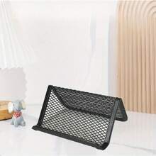 1pc Business Card Holder, Horizontal Desktop Mobile Phone Stand, Card Display Organizer - One Size - View 5