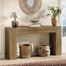 Tribesigns 160 Cm Entryway Console Table, Narrow Long Sofa Table Behind Couch For Living Room, Hallway, Entrance, Foyer - Brown - View 9