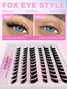 72 pièces de faux cils en vison à effet C-Curl auto-adhésifs, extension de cils DIY, sans colle ni démaquillant nécessaire, faux cils individuels réutilisables, sans résidu collant, facile à appliquer à la maison - Noir - Voir 4