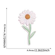 1 cái tem thêu thủ công bán chạy, tem thêu hoa cúc, tem phụ kiện quần áo, tem thêu vi tính, hàng có sẵn bán sỉ - Miếng vá vải họa tiết hoa cúc - Xem 4