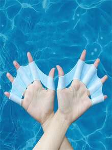 2 piezas Guantes con dedos con membranas de silicona para nadar, paletas con forma de garra de rana - Multicolor - Ver 2