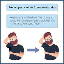 NOSWEAT S-XL Herren Schweißabsorbierendes T-Shirt, integrierte Achselhöhlen-Schweißpolster, atmungsaktives Anti-Schweiß Unterhemd, schnelltrocknende Kurzarm-Basisschicht geeignet für Arbeit, Sport und Sommer - Herrenweste - Übersicht 6