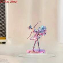 跨境壓克力旋轉芭蕾舞飾品，虹彩桌面療癒裝飾，情人節、聖誕節手工禮物，紀念禮品，桌面展示 - A - 查看 5