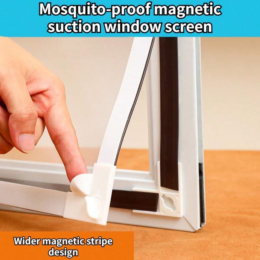 （全套）全新宽边框架设计，自制磁性防蚊网和防虫网 - Window screen - 查看 1