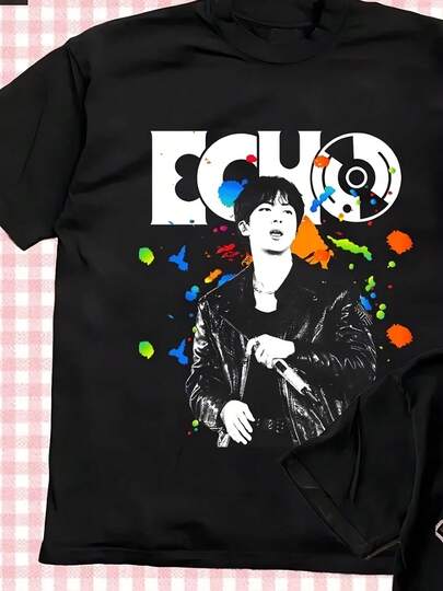 Camiseta Retro Echo Jin Tracklist, Camiseta Run Seokjin Ep Tour, Sudadera Jin Tour 2025, Camiseta Jin Dont Say You Love Me SuperTuna, Camiseta Kpop Super Tuna Jin Clásica, Regalo para Fanáticos de la Música, 100% Algodón 220g, Cuello Redondo, Manga Corta, Ropa de Verano Unisex para Hombre y Mujer, Camiseta Casual y Elegante, Ultra Suave, Transpirable, para Exteriores
