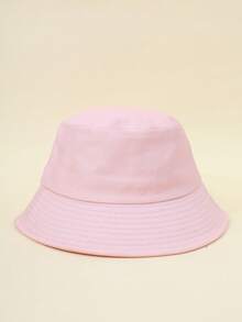 3pcs Kids Solid Color Bucket Hat, Unisex Casual Versatile Sun Protection Hat For Outdoor, Students - Black + White + Pink - View 4