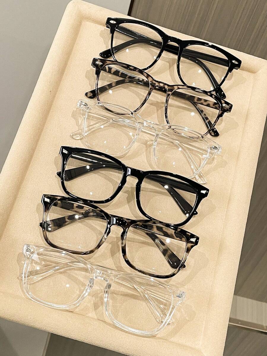 Bộ 6 kính gọng tròn phong cách Y2K, thích hợp cho tiệc tùng và đeo hàng ngày, kiểu retro, đi biển. - Nhiều màu - Xem 1