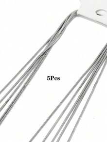 Bộ 5 dây chuyền mắt xích hình rắn bằng thép không gỉ thời trang, có khóa càng cua và dây nối dài, thích hợp để tự làm trang sức, dây chuyền bán thành phẩm. - chuỗi rắn - Xem 6
