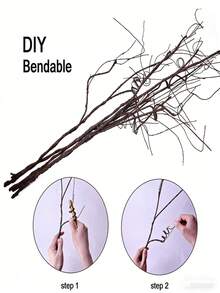 1pc/3pcs/5pcs Artificial Curly Willow Branches Decor, Brown Twig Floral Bouquet, Tall Suitable For Vase, DIY Crafts, Wedding Floral Arrangements, Home Decor, Indoor, Vintage Vine And Twigs For Home, Garden, Hotel, Office, Party, Kitchen - Black - View 8