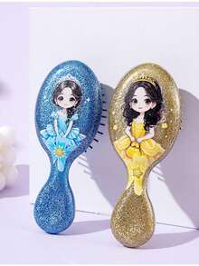 Bộ lược trẻ em in hình công chúa nhiều màu sắc, gồm 4 chiếc/2 chiếc/1 chiếc, bộ dụng cụ làm tóc, lược chải tóc mượt mà in hình công chúa thanh lịch, tay cầm bằng nhựa ABS, thích hợp sử dụng hàng ngày, lý tưởng làm quà tặng cho trẻ em. - Nhiều màu - Xem 15