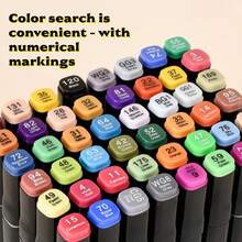 Marker Pen Set - Dual-Tip Watercolor Pens, Colored Pencils, Painting Brushes For Vivid Color Sensation - Sets - View 3