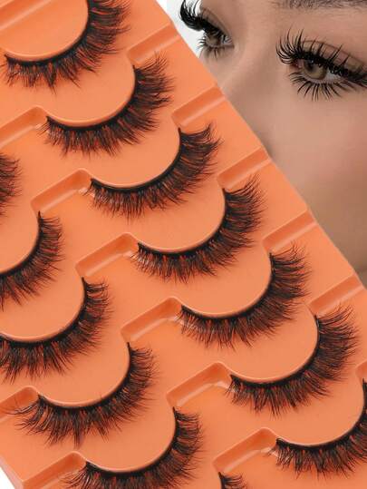Akalina 7 Pairs 5D Mink Lashes Fluffy Volume False Eyelashes