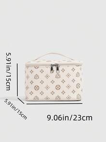 White Cosmetic Bag, Women's Portable Travel Organizer - Multicolor - View 5