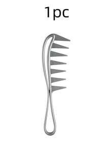 1 pieza Peine de dientes anchos de textura gruesa, herramienta de peinado con dientes de tiburón apta para cabello rizado, húmedo, ondulado, grueso y áspero, y pelucas. Cepillo de cabello unisex con funciones de peine y cepillo duales, ideal para el cuidado diario, el peinado profesional y los viajes. - Multicolor - Ver 11