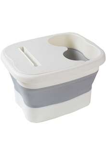 Foldable Massage Foot Soaking Bucket, Home Use, Simple Massage, Wellness, Foot Bath Basin Household Foot Bath Basin Made Of Plastic, Designed For Health Preservation. It Comes With A Lid For Heat Preservation And Has A Massage Function. This Foot Soaking Bucket Is Suitable For Adults.Light Weight, Space Saving - 彩色 - 查看 9