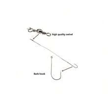 20pcs/Pack Fishing Hook Rigs Nylon-Coated Fishing Line Leader With Stainless Steel Fishing Hook-4501 - Silver - View 3
