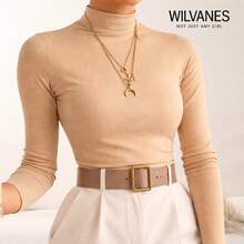 Cacharrel Sweater Blouse With Long Sleeves And High Neck - Women's Elegance Fashion - khỏa thân - Xem 1